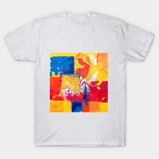 Canvas Abstract oil Paint Art T-Shirt